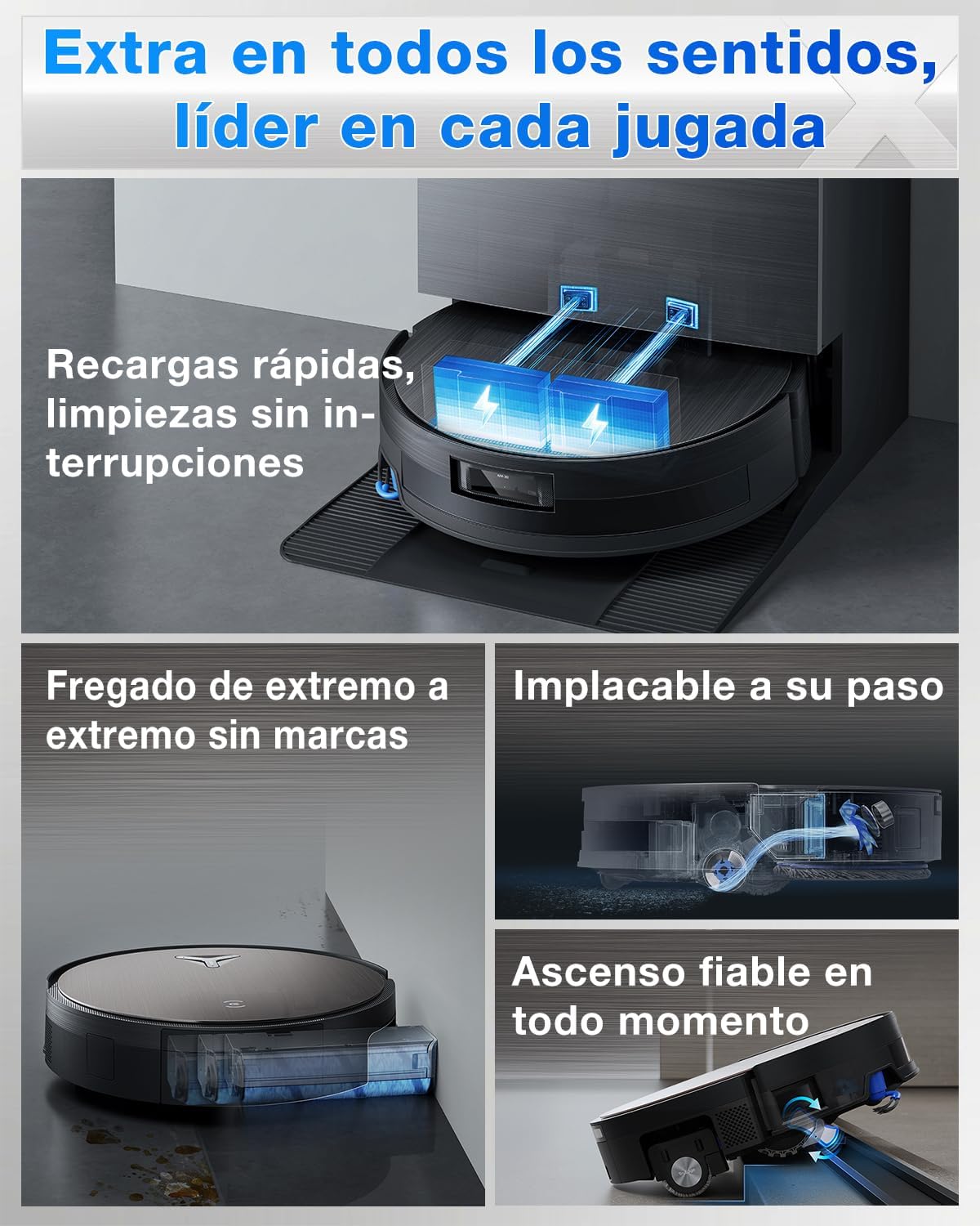 Robot Aspiradora y Trapeador ECOVACS DEEBOT X11 OmniCyclone